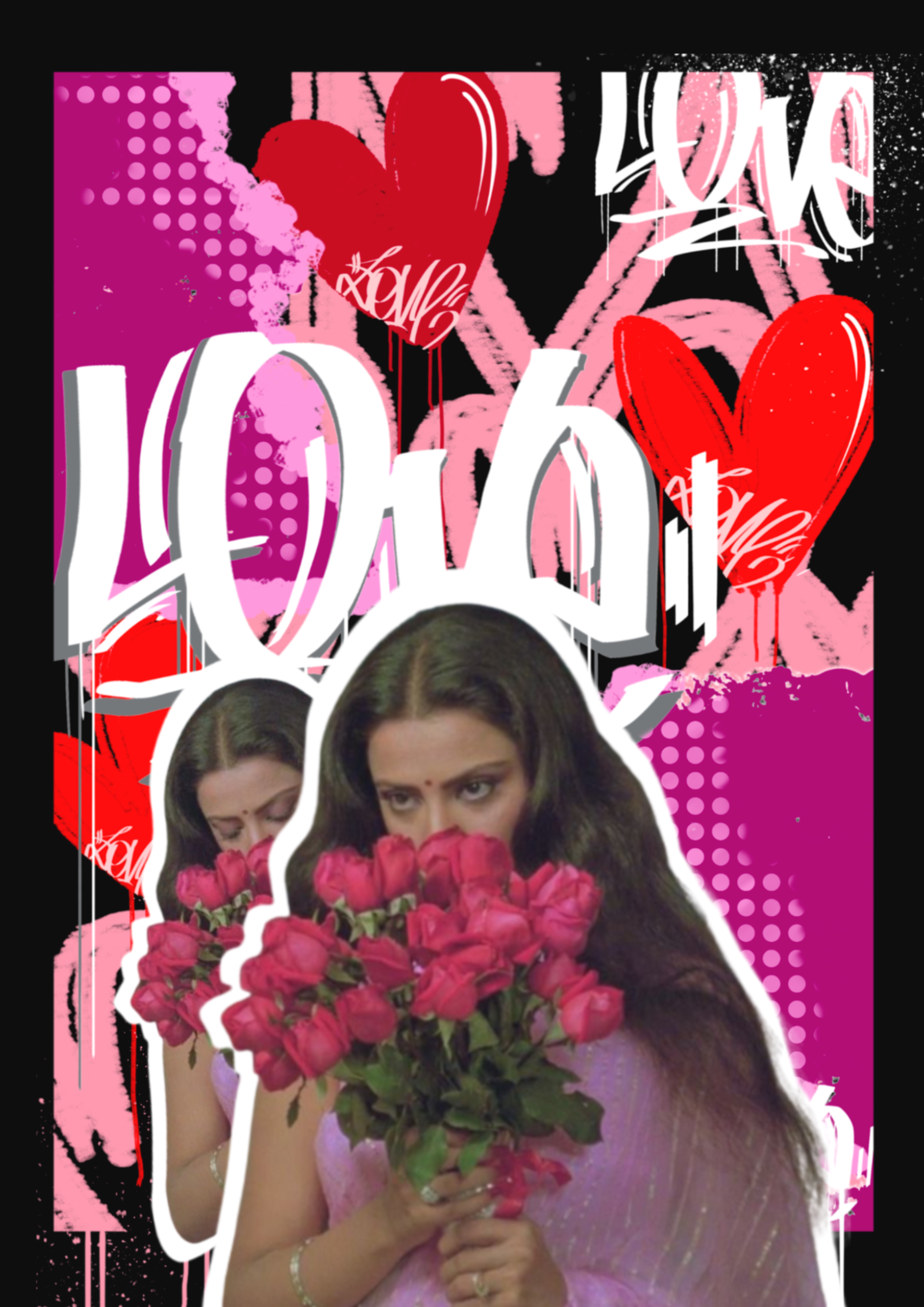 \\ REKHA & KAJOL \\ LOVE SERIES \\ WALL ARTWORK